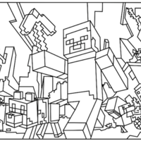 Desenho de Steve Minecraft para colorir - Tudodesenhos