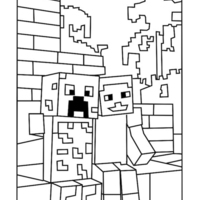 Desenho de Creeper Minecraft para colorir - Tudodesenhos