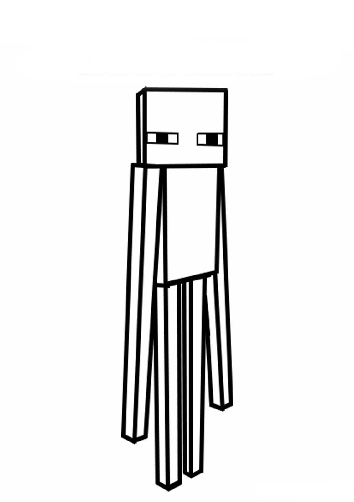 Desenho de Enderman Minecraft para colorir - Tudodesenhos