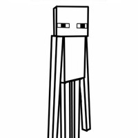 Desenho de Enderman Minecraft para colorir