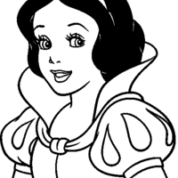 Desenho de Rosto da Branca de Neve para colorir