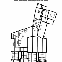 Desenho de Minecraft cavalo para colorir