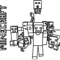 Desenho de Minecraft mobs para colorir