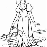 Desenho de Roupa da Branca de Neve para colorir