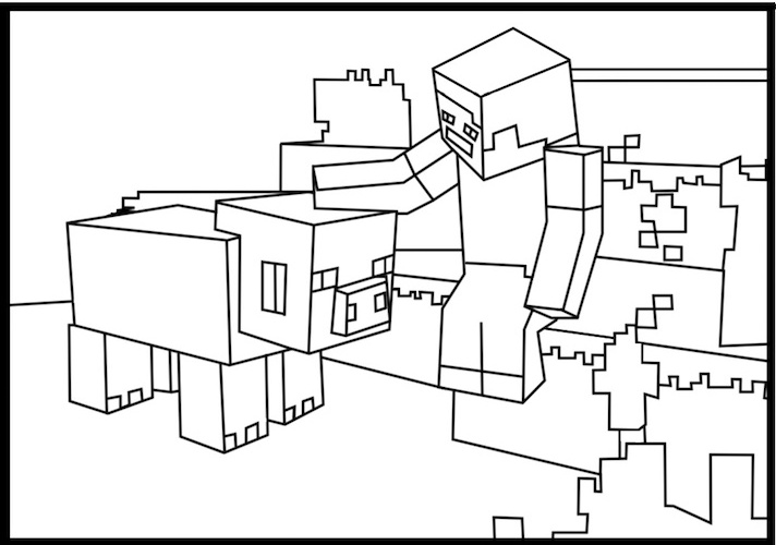 Desenho de Creeper Minecraft para colorir - Tudodesenhos