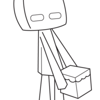 Desenho de Skin cartoon Minecraft para colorir