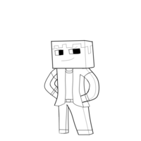 Desenho de Skin Minecraft para colorir