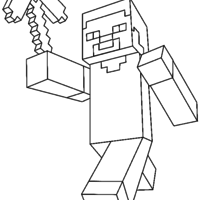 Desenho de Steve Minecraft para colorir