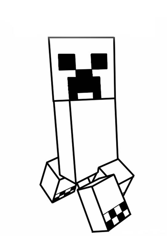 Desenho de Creeper Minecraft para colorir - Tudodesenhos