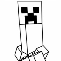 Desenho de Creeper Minecraft para colorir