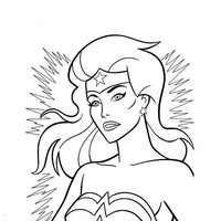 Desenho de Super mulher para colorir