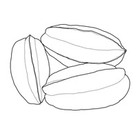 Desenho de Três carambolas para colorir