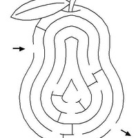 Desenho de Jogo do labirinto - Pera para colorir