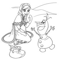 Desenho de Frozen da Disney para colorir