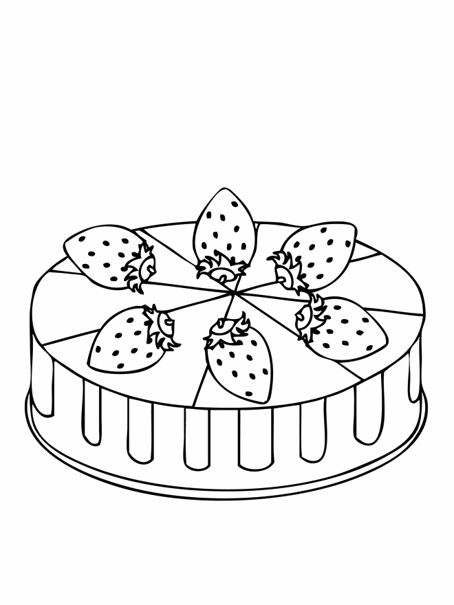 Desenho de Bolo de chocolate para colorir