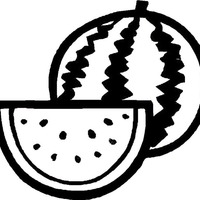 Desenho de Fatia de melancia para colorir
