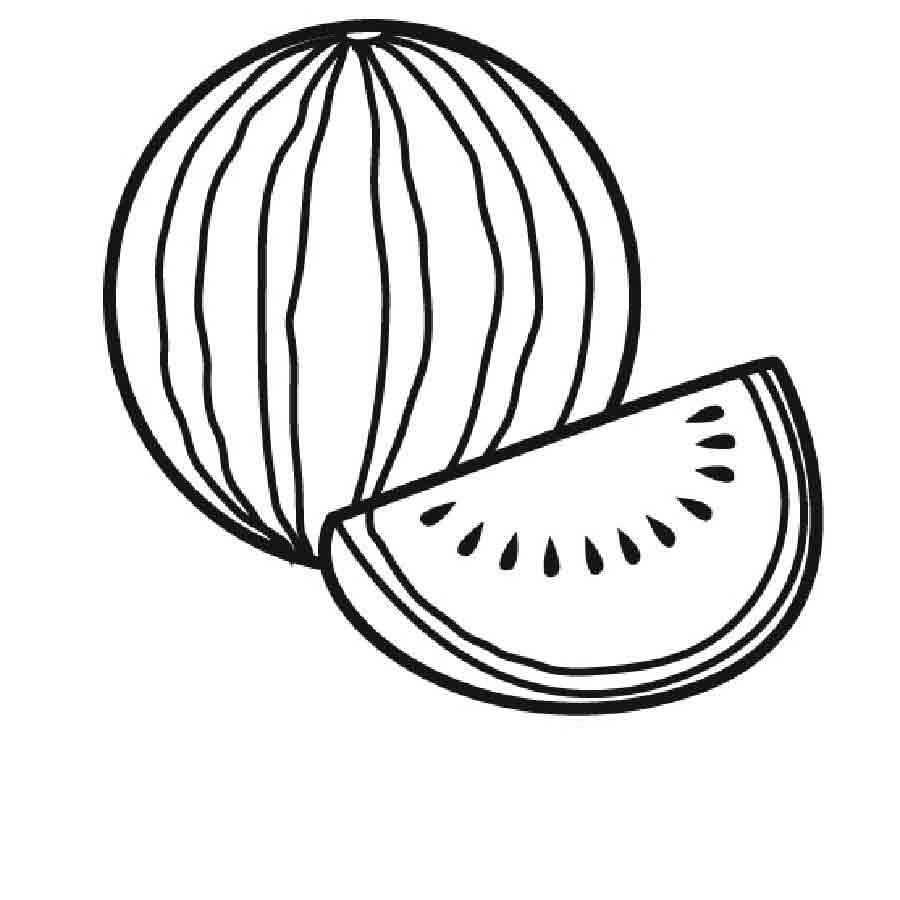 Desenho De Melancia Inteira Para Colorir Tudodesenhos