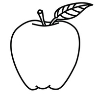 Desenho de Bonita maçã para colorir