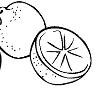 Desenho de Limões inteiro e cortado para colorir