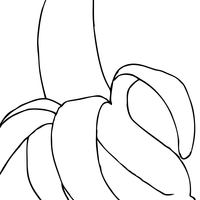 Desenho de Banana fruta para colorir