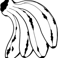 Desenho de Bananas maduras para colorir