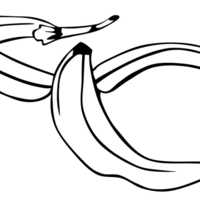 Desenho de Casca de banana para colorir