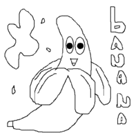 Desenho de Nome banana para colorir