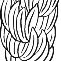 Desenho de Penca de bananas para colorir