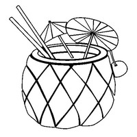 Desenho de Suco de abacaxi para colorir