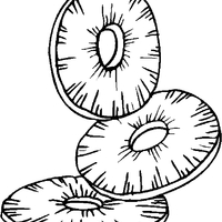 Desenho de Rodelas de abacaxi para colorir
