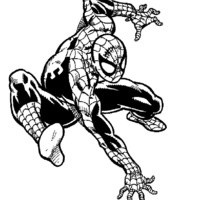 Desenho de Homem Aranha no futuro para colorir