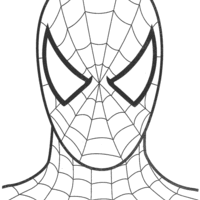 Desenho de Rosto do Homem Aranha para colorir