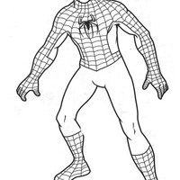 Desenho de Roupa do Homem Aranha para colorir