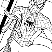 Desenho de Teia de aranha do Spiderman para colorir