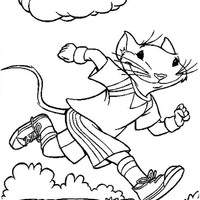 Desenho de Stuart Little correndo para colorir