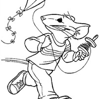 Desenho de Stuart Little soltanto pipa para colorir