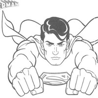 Desenho de O vôo do Superman para colorir