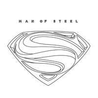 Desenho de Símbolo do Superman para colorir