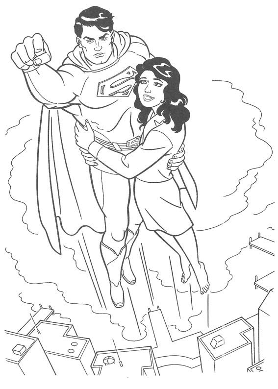 Superman salvando mulher