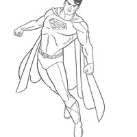 Desenho de Superman super-herói para colorir