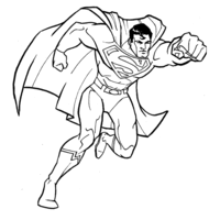 Desenho de Superman em atividade para colorir