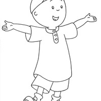 Desenho de Garoto Caillou para colorir