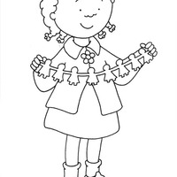 Desenho de Clementine, amiga de Caillou para colorir