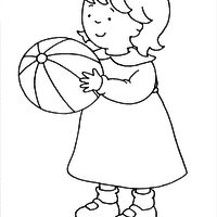 Desenho de Rosie brincando de bola para colorir