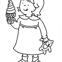 Desenho de Rosie tomando sorvetes para colorir