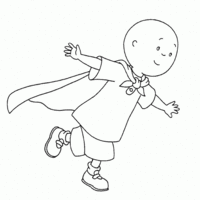 Desenho de Super-herói Caillou para colorir