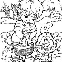 Desenho de Buddy Blue e Twink no campo para colorir