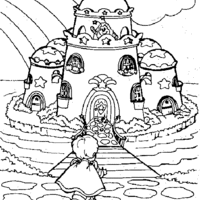 Desenho de Castelo de Rainbow Brite para colorir