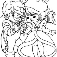 Desenho de Lala Orange e Red Butler para colorir