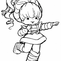 Desenho de Menina Rainbow Brite para colorir